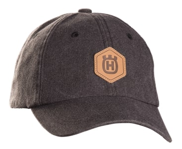 Šiltovka tmavo šedá s koženým logom Husqvarna