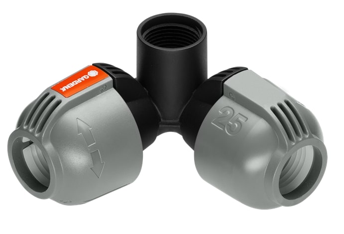 Gardena L-kus 25 mm x vnútorný závit 3/4", rohová prípojka zadažďovača
