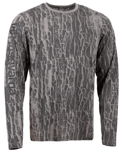 Tričko s dlhým rukávom Bark Camo, sivo-čierne Veľkosť: L