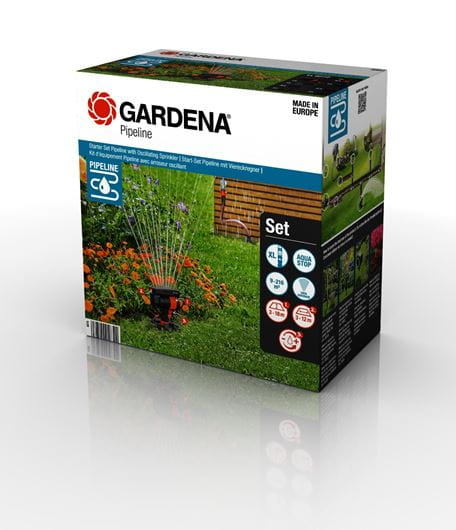 Gardena Kompletná súprava Pipeline s výkyvným zavlažovačom