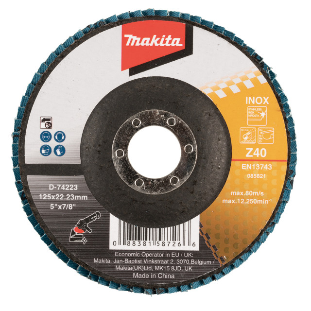 Makita - príslušenstvo +KOTÚČ BRÚSNY 125X22,23MM Z40