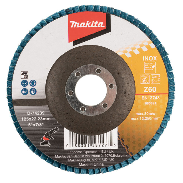 Makita - príslušenstvo +KOTÚČ BRÚSNY 125X22,23MM Z60