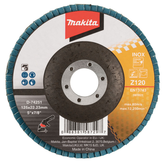 Makita - príslušenstvo +KOTÚČ BRÚSNY 125X22,23MM Z120