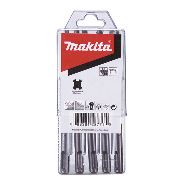 Makita - príslušenstvo +SADA VRTÁKOV SDS-PLUS TCT 5KS