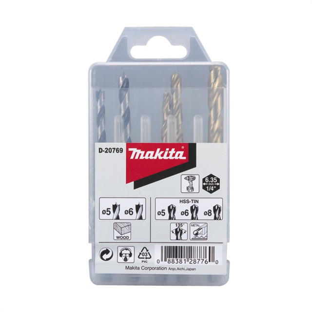 Makita - príslušenstvo +SADA VRTÁKOV-BIT1/4 5KS