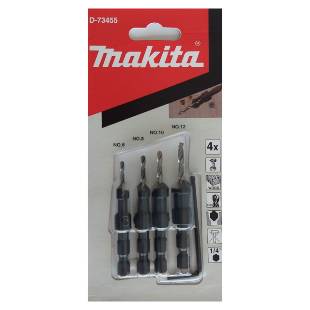 Makita - príslušenstvo Sada vrtákov so záhlbníkmi