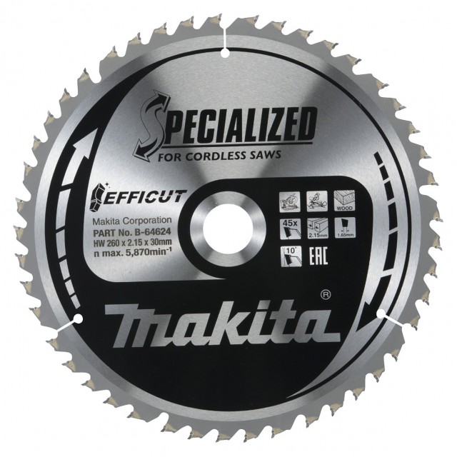 +KOTÚČ PÍLOVÝ 260X30MM 45Z EFFICUT