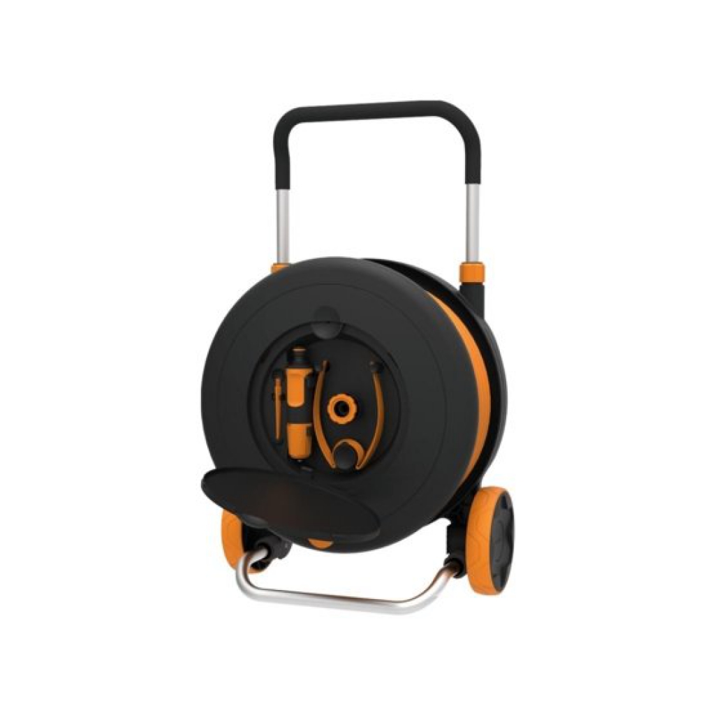 FISKARS Vozík s bubnom a hadicou M, 13 mm (1/2”), dosah 21,5 m