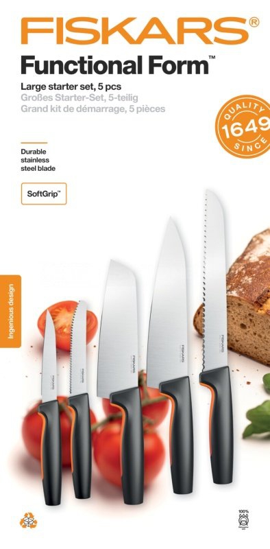 FISKARS Veľká štartovacia súprava s 5 nožmi Functional Form