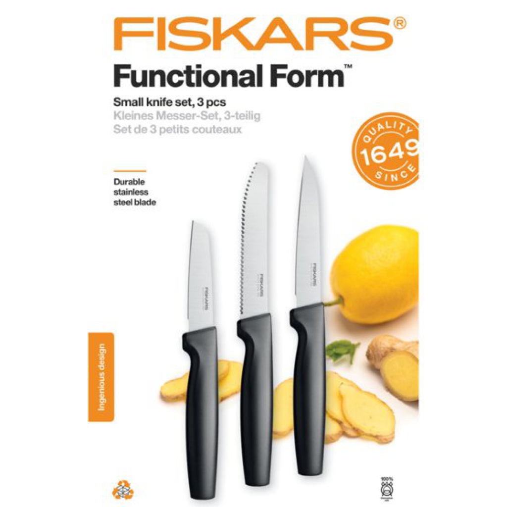 FISKARS Súprava malých nožov, 3 ks Functional Form