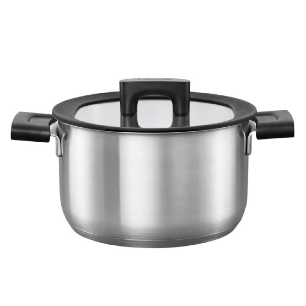 FISKARS Hrniec s pokrievkou Hard Face 3,5 L/20 cm, nehrdzavejúca oceľ