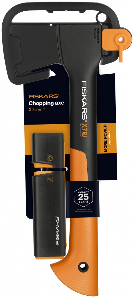 FISKARS Set sekera X7 + ostrič Xsharp
