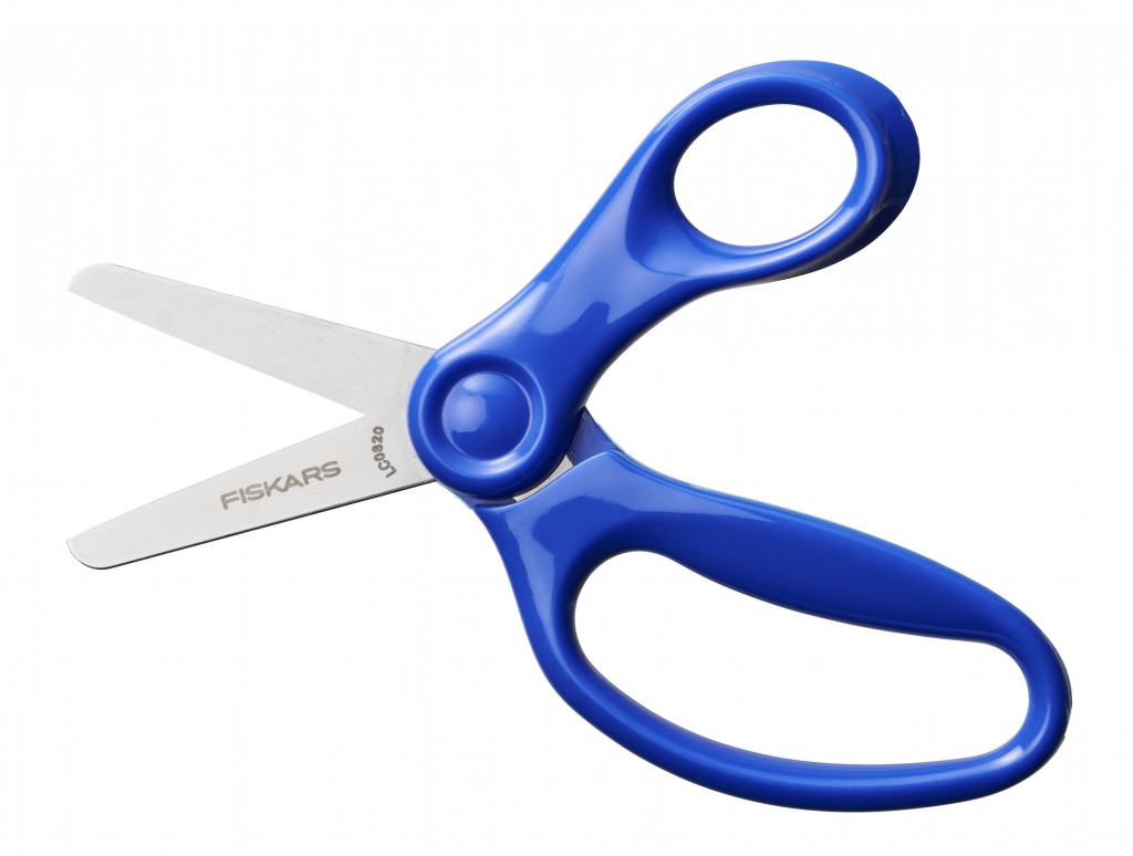 FISKARS Detské nožnice so zaoblenou špičkou, modré, 13 cm (6+)