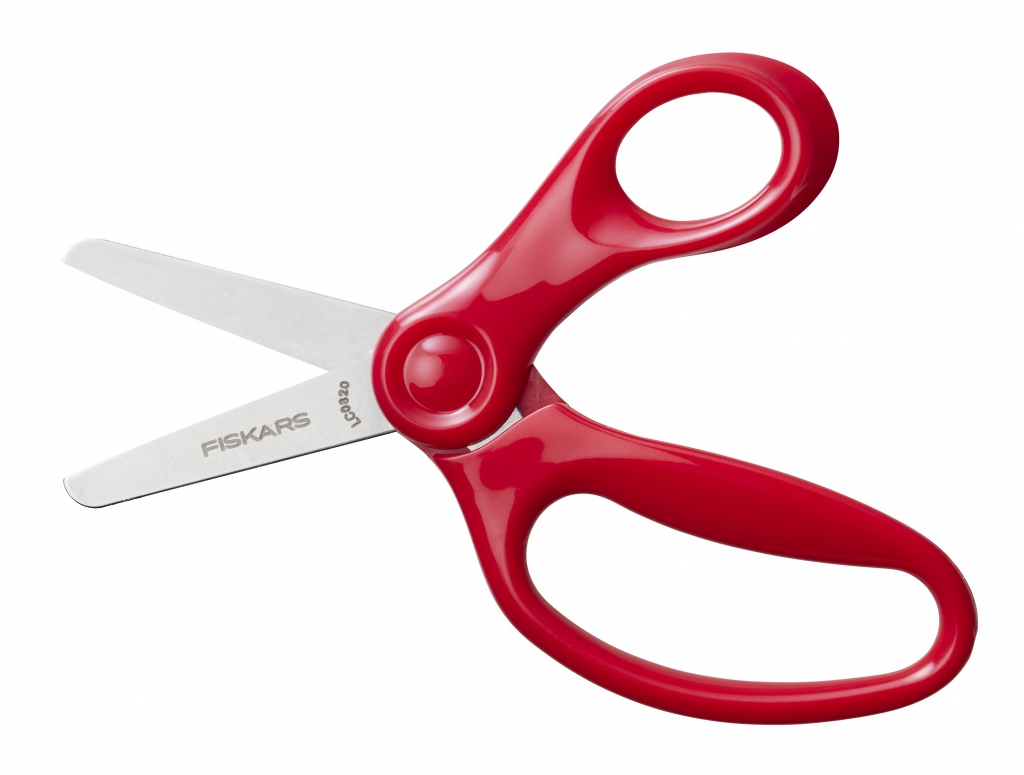 FISKARS Detské nožnice so zaoblenou špičkou, červené, 13 cm (6+)