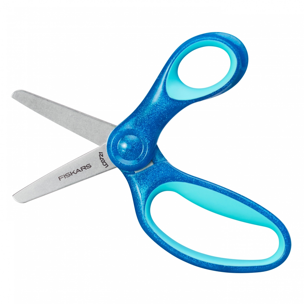 FISKARS Detské nožnice s trblietkami, modré, 13 cm (6+)