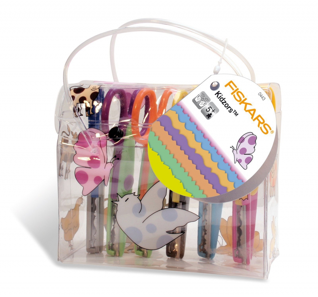 FISKARS Kidzors - sada x 6 pták, kuře, prasátko, včelka, motýl, kráva