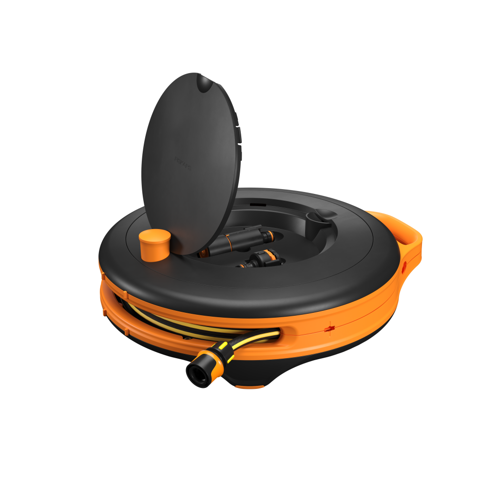 FISKARS Bubon s hadicou S, 9 mm (3/8”), dosah 15 m
