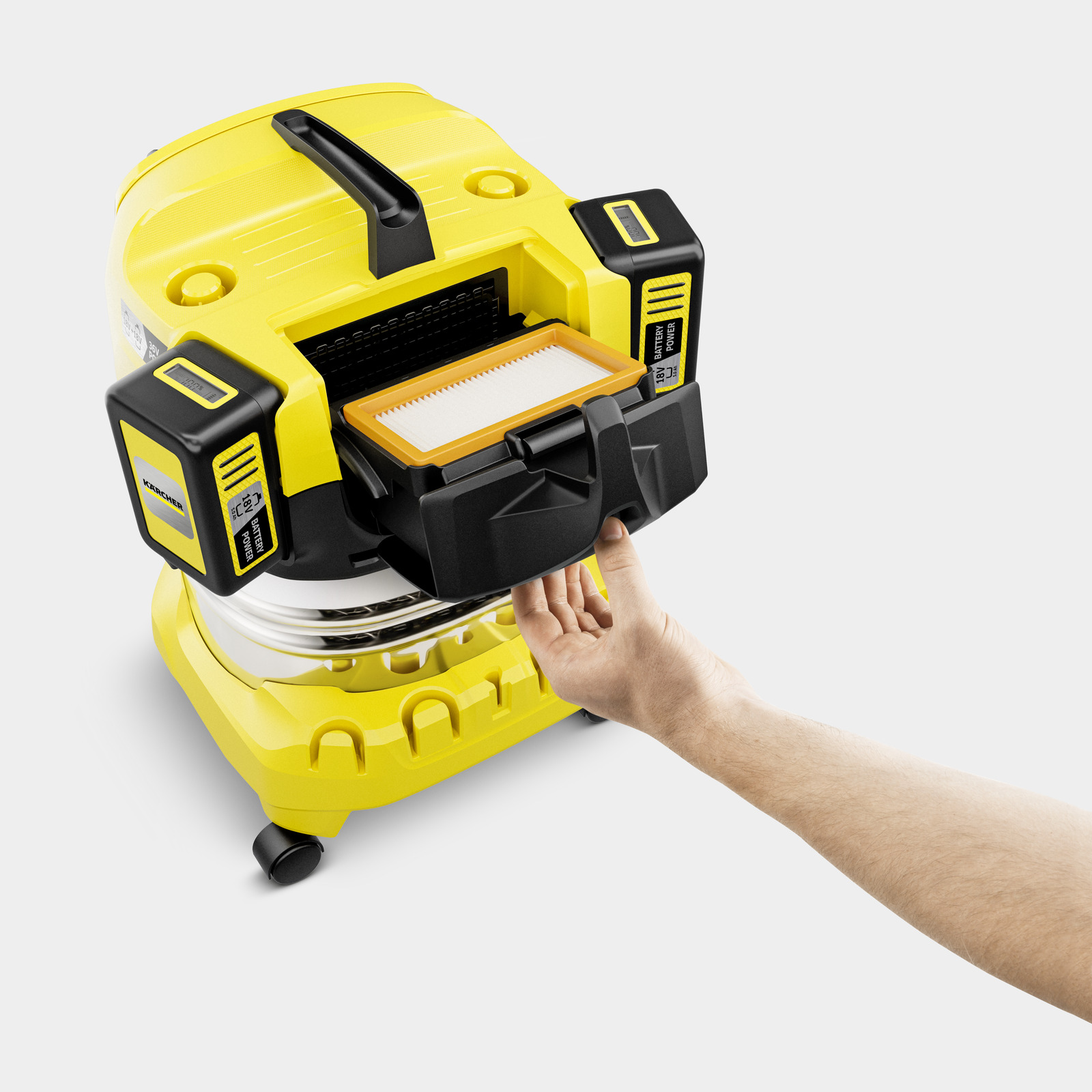 Karcher Kärcher Akumulátorový mokro-suchý vysávač WD 4-18 S V-20/22 Dual Battery Set