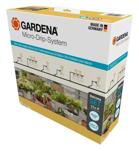 Gardena Sada mikrokvapkovej závlahy na balkón (15 rastlín)