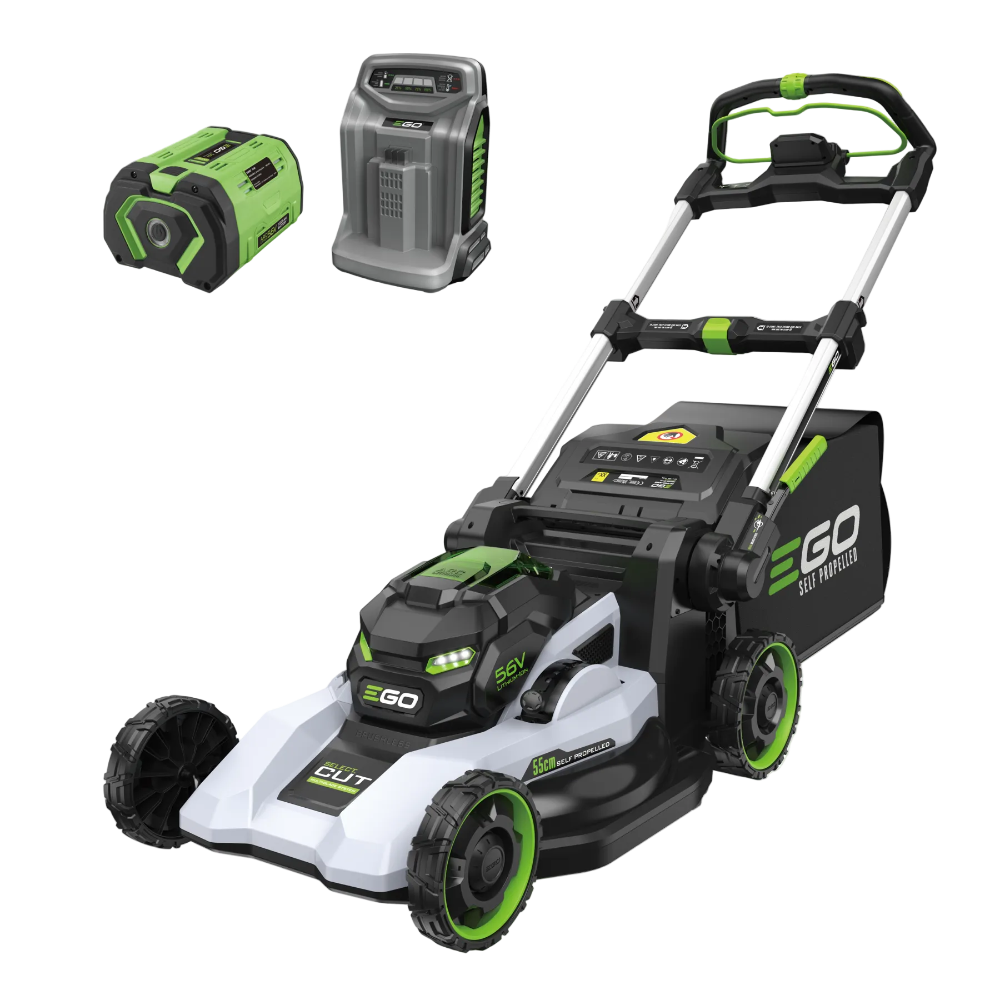Akumulátorová kosačka EGO POWER+ 55 cm s pojazdom-SADA s batériou a nabíjačkou
