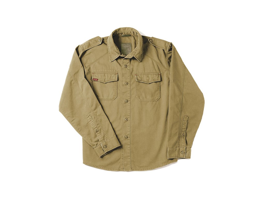 Košile VINTAGE FATIGUE KHAKI (barva KHAKI - PÍSKOVÁ, velikost 3XL)