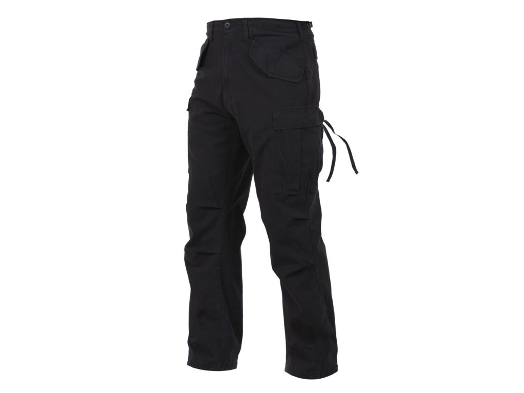 Kalhoty VINTAGE US M65 FIELD ČERNÉ (barva ČERNÁ - BLACK, velikost L)