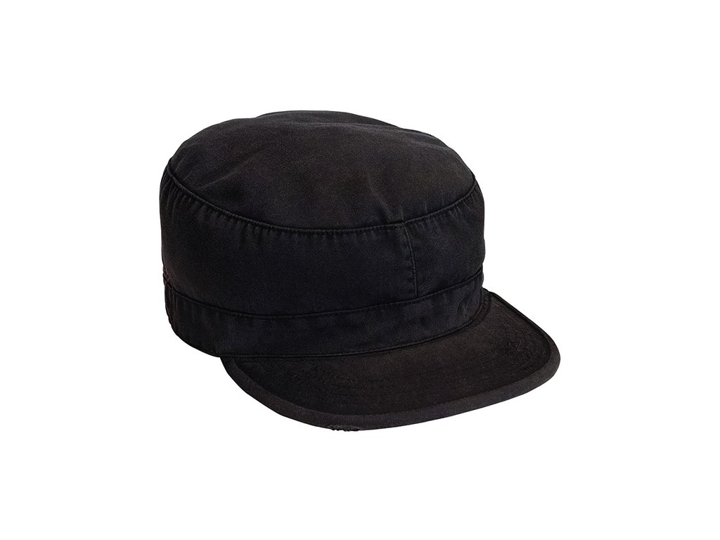 Čepice VINTAGE FATIGUE ČERNÁ (barva ČERNÁ - BLACK, velikost L)