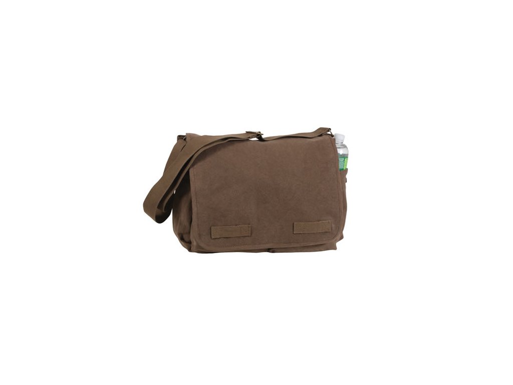 Taška VINTAGE přes rameno 38 x 28 x 15 cm HNĚDÁ