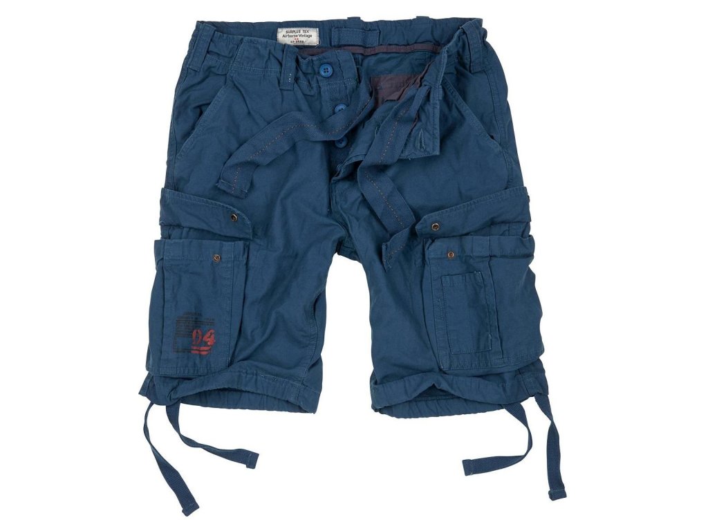 Kraťasy AIRBORNE VINTAGE TMAVĚ MODRÉ NAVY (barva MODRÁ, velikost 3XL)