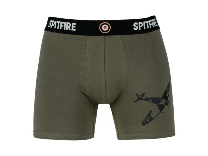 Trenýrky Boxer SPITFIRE ZELENÉ (barva ZELENÁ - OLIV, velikost L)