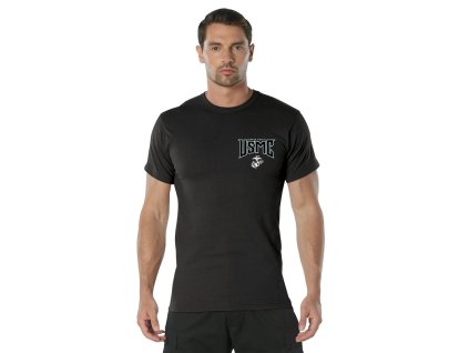 Triko USMC FIRST TO FIGHT ČERNÉ (barva ČERNÁ - BLACK, velikost 3XL)
