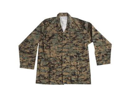 Blůza US typ BDU POLY DIGITAL WOODLAND (barva DIGITAL WOODLAND - MARPAT, velikost S)
