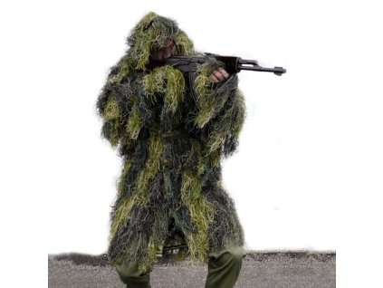 Bunda - parka maskovací SNIPER GHILLIE WOODLAND (barva US WOODLAND, velikost M-L)