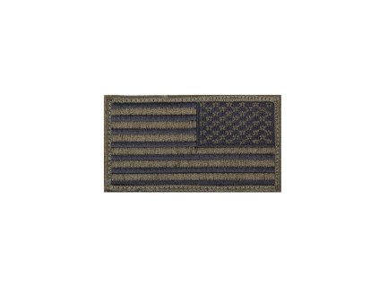Nášivka USA vlajka 4,5 x 8,5 cm reverzní ČERNÁ/ZELENÁ