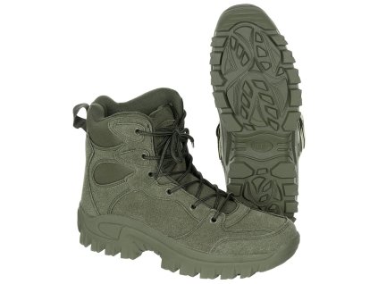 Boty COMMANDO kotníkové ZELENÉ (barva ZELENÁ - OLIV, velikost 40)
