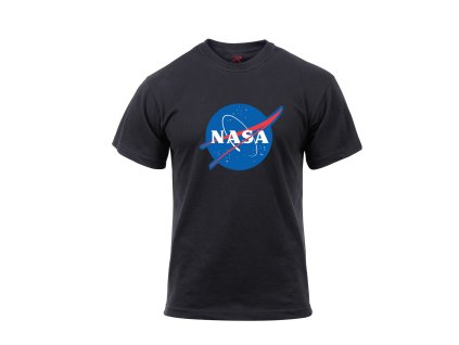 Triko se znakem NASA ČERNÉ (barva ČERNÁ - BLACK, velikost L)