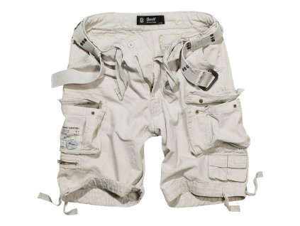 Kraťasy s opaskem SAVAGE vintage OLD WHITE (barva BÍLÁ - WHITE, velikost 3XL)