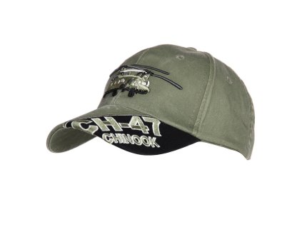 Čepice baseball s helikoptérou CH-47 ZELENÁ