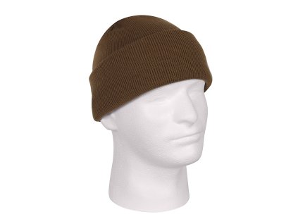 Čepice jemně pletená FINE AKRYL COYOTE BROWN