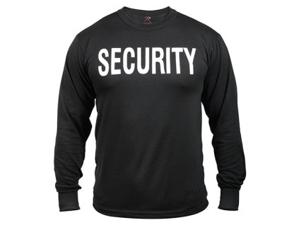 Triko s dlouhým rukávem SECURITY ČERNÉ (barva ČERNÁ - BLACK, velikost 3XL)