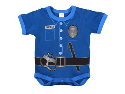 Body dětské POLICE UNIFORM MODRÉ (barva MODRÁ, velikost 12-18)