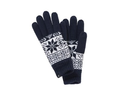 Rukavice SNOW pletené MODRÉ (barva MODRÁ, velikost L)