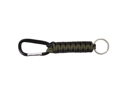 Klíčenka PARACORD s karabinou ZELENO-ČERNÁ