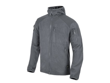 Mikina ALPHA FLEECE s kapucí ŠEDÁ (barva SHADOW GREY, velikost XS)