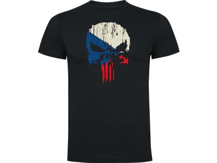 Triko CZECH PUNISHER krátký rukáv ČERNÉ (barva ČERNÁ - BLACK, velikost M)