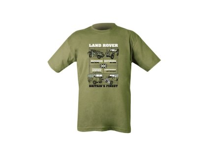 Triko LAND ROVER s potiskem ZELENÉ (barva ZELENÁ - OLIV, velikost L)