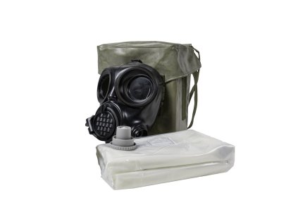 Maska plynová OM-90 + oblek JP-90 v použité brašně (velikost 1)