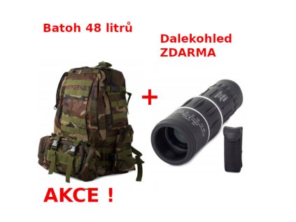 batoh woodland 48l plus monokular