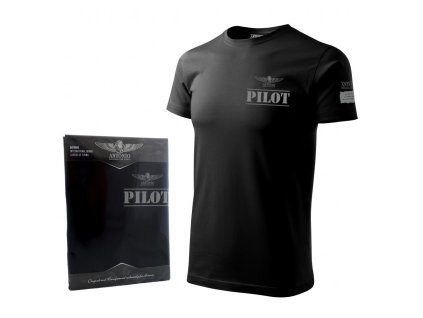 Triko PILOT ČERNÉ (barva ČERNÁ - BLACK, velikost L)