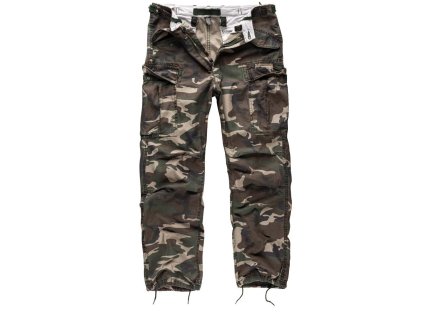 Kalhoty VINTAGE FATIGUE WOODLAND (barva US WOODLAND, velikost L)